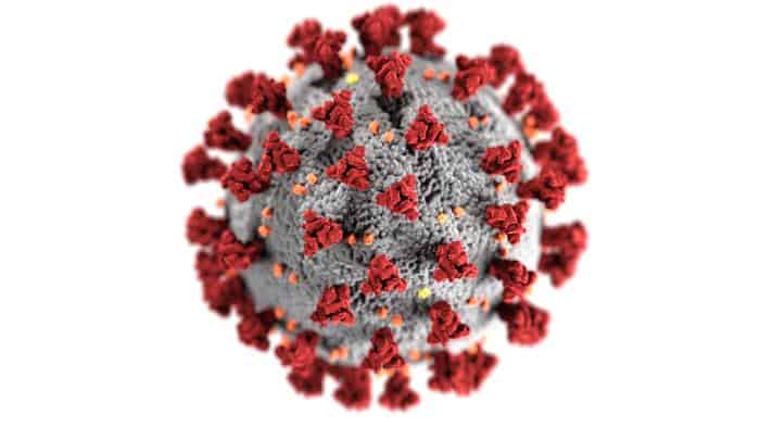 Illustration of coronavirus particle